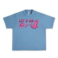 Pebble Blue lets go girls Urban Heavy Tee - NancyCooperArtShop