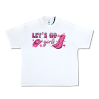 White lets go girls Urban Heavy Tee - NancyCooperArtShop