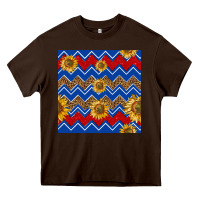 Chocolate Brown 4th of july sunflower seamless  pattern Heavy Core Tee - BundleAndBundleShop