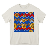Cream 4th of july sunflower seamless  pattern Heavy Core Tee - BundleAndBundleShop