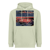 Matcha American flag stitches Heavyweight Hoodie - CowGirlArtShop