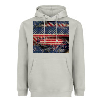Moon Dust American flag stitches Heavyweight Hoodie - CowGirlArtShop