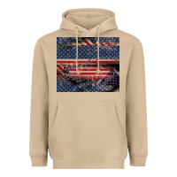 Mushroom American flag stitches Heavyweight Hoodie - CowGirlArtShop
