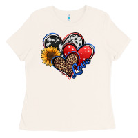 Bone 4th of july american hearts Ladies Tee - Jasminsmagicworld