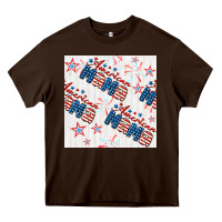 Chocolate Brown american mama seamless pattern Heavy Core Tee - BundleAndBundleShop
