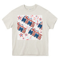 Cream american mama seamless pattern Heavy Core Tee - BundleAndBundleShop