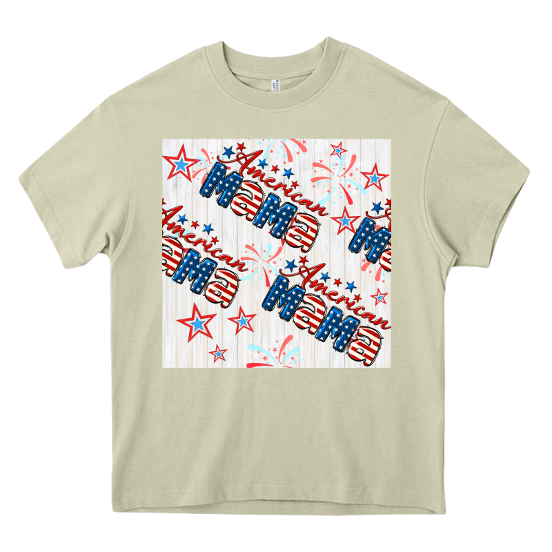 American Mama Seamless Pattern Heavy Core Tee by BundleAndBundleShop | Teevron
