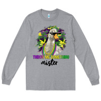 Heather Grey throw me something mister Long Sleeve Tee - LillyAllenDesigns