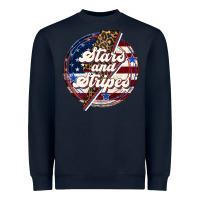 Navy Western Stars and Stripes 4th of July Heavyweight Sweatshirt - LillyAllenDesigns