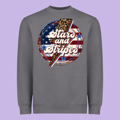 Western Stars And Stripes 4th Of July Heavyweight Sweatshirt Designed By Lillyallendesigns