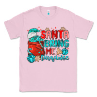 Bubblegum Pink santa bring me turquoise Classic Tee - MaliasSmallBusiness