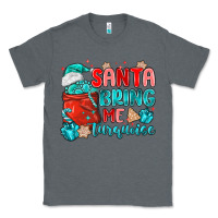 Charcoal Heather santa bring me turquoise Classic Tee - MaliasSmallBusiness
