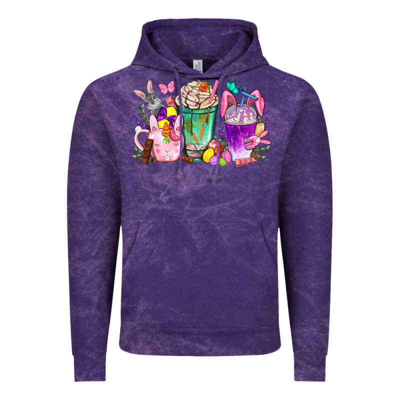 Easter Coffee Cups With Bunny Vintage Hoodie by NancyCooperArtShop | Teevron