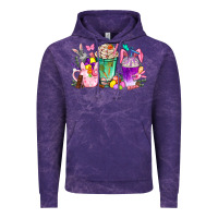Cloud Purple Easter coffee cups with Bunny Vintage Hoodie - NancyCooperArtShop