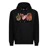 Black peace love labrador Premium Hoodie - JahusDesignShop