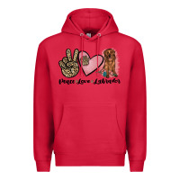 Cardinal peace love labrador Premium Hoodie - JahusDesignShop
