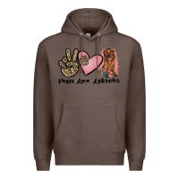 Coffee peace love labrador Premium Hoodie - JahusDesignShop