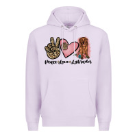 Lilac peace love labrador Premium Hoodie - JahusDesignShop