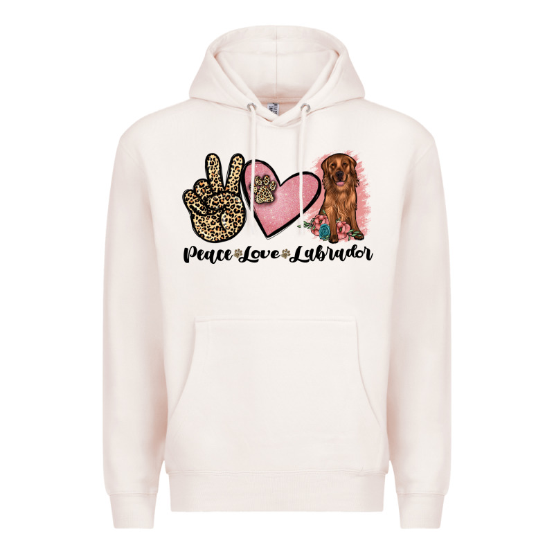 Peace Love Labrador Premium Hoodie by JahusDesignShop | Teevron