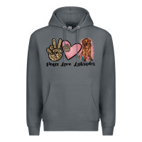 Rock peace love labrador Premium Hoodie - JahusDesignShop