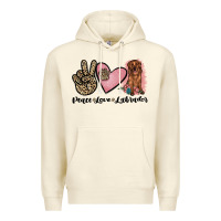 Sandshell peace love labrador Premium Hoodie - JahusDesignShop