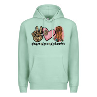 Seafoam peace love labrador Premium Hoodie - JahusDesignShop