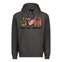 Smoke peace love labrador Premium Hoodie - JahusDesignShop
