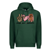 Sports Green peace love labrador Premium Hoodie - JahusDesignShop