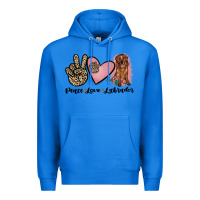 True Royal peace love labrador Premium Hoodie - JahusDesignShop