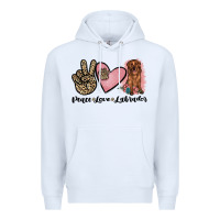White peace love labrador Premium Hoodie - JahusDesignShop