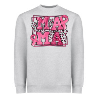 Heather Grey Breast Cancer Awareness mama Heavyweight Sweatshirt - LillyAllenDesigns