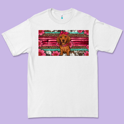 Dachshund Puppy License Plate Premium Tee Designed By Artiststas