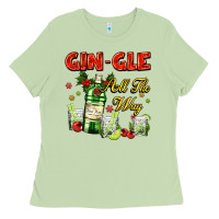 Matcha gin`gle all the way with bottle and cocktails Ladies Tee - AdoDesignShop