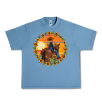Pebble Blue cowgirl sunflower Urban Heavy Tee - MaliasSmallBusiness
