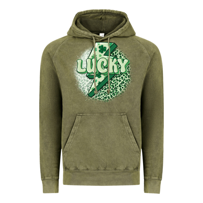 St. Patrick's Day Lucky Vintage Hoodie by MaliasSmallBusiness | Teevron
