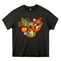 Asphalt pumpkin and latte with fall Heavy Core Tee - AdoDesignShop