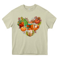 Mossy pumpkin and latte with fall Heavy Core Tee - AdoDesignShop