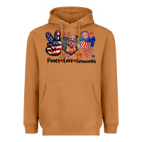 Meerkat Peace love fireworks 4th of july Heavyweight Hoodie - CowGirlArtShop
