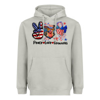 Moon Dust Peace love fireworks 4th of july Heavyweight Hoodie - CowGirlArtShop