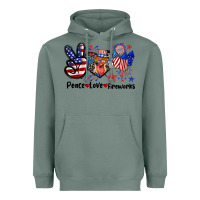 Sage Peace love fireworks 4th of july Heavyweight Hoodie - CowGirlArtShop