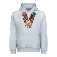 Heather Grey farm life alphabet lowercase letters v Urban Hoodie - BundleAndBundleShop