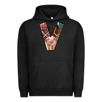 Pigment Black farm life alphabet lowercase letters v Urban Hoodie - BundleAndBundleShop