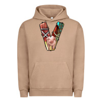 Pigment Burro farm life alphabet lowercase letters v Urban Hoodie - BundleAndBundleShop