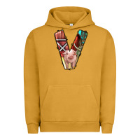 Pigment Peanut Butter farm life alphabet lowercase letters v Urban Hoodie - BundleAndBundleShop