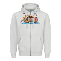 Dove Grey noahs ark Zipper Hoodie - texasbilliewilder