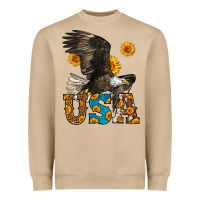 Mushroom Western Usa Eagle 4th of July Heavyweight Sweatshirt - LillyAllenDesigns