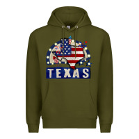 Army Green texas 4th of july Premium Hoodie - CowGirlArtShop