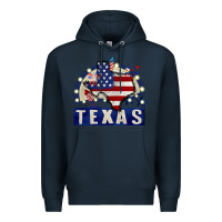 Navy texas 4th of july Premium Hoodie - CowGirlArtShop