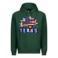 Sports Green texas 4th of july Premium Hoodie - CowGirlArtShop