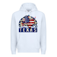 White texas 4th of july Premium Hoodie - CowGirlArtShop